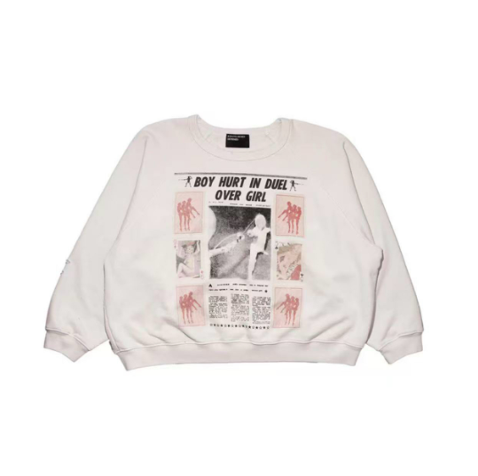 ERD Sweatshirt Newspaper Print