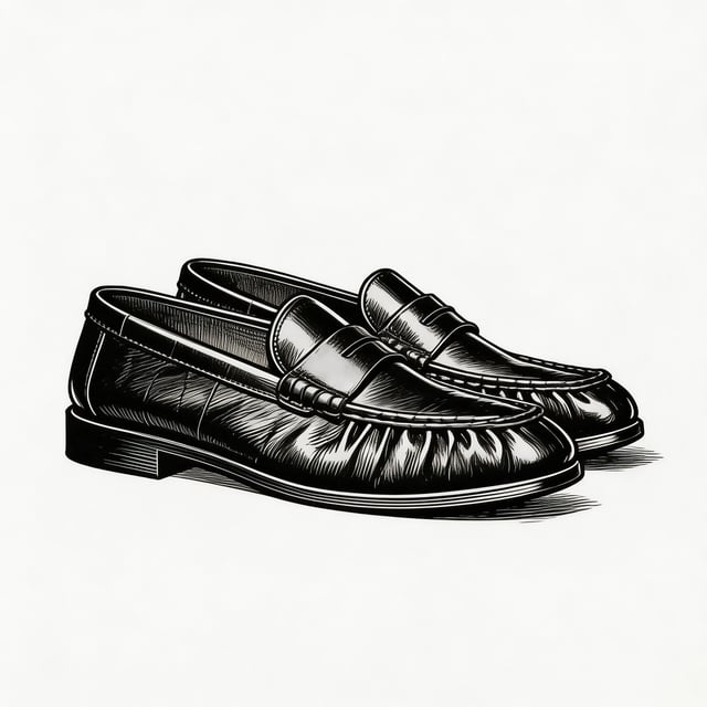 ROW Eel Skin Loafer Black