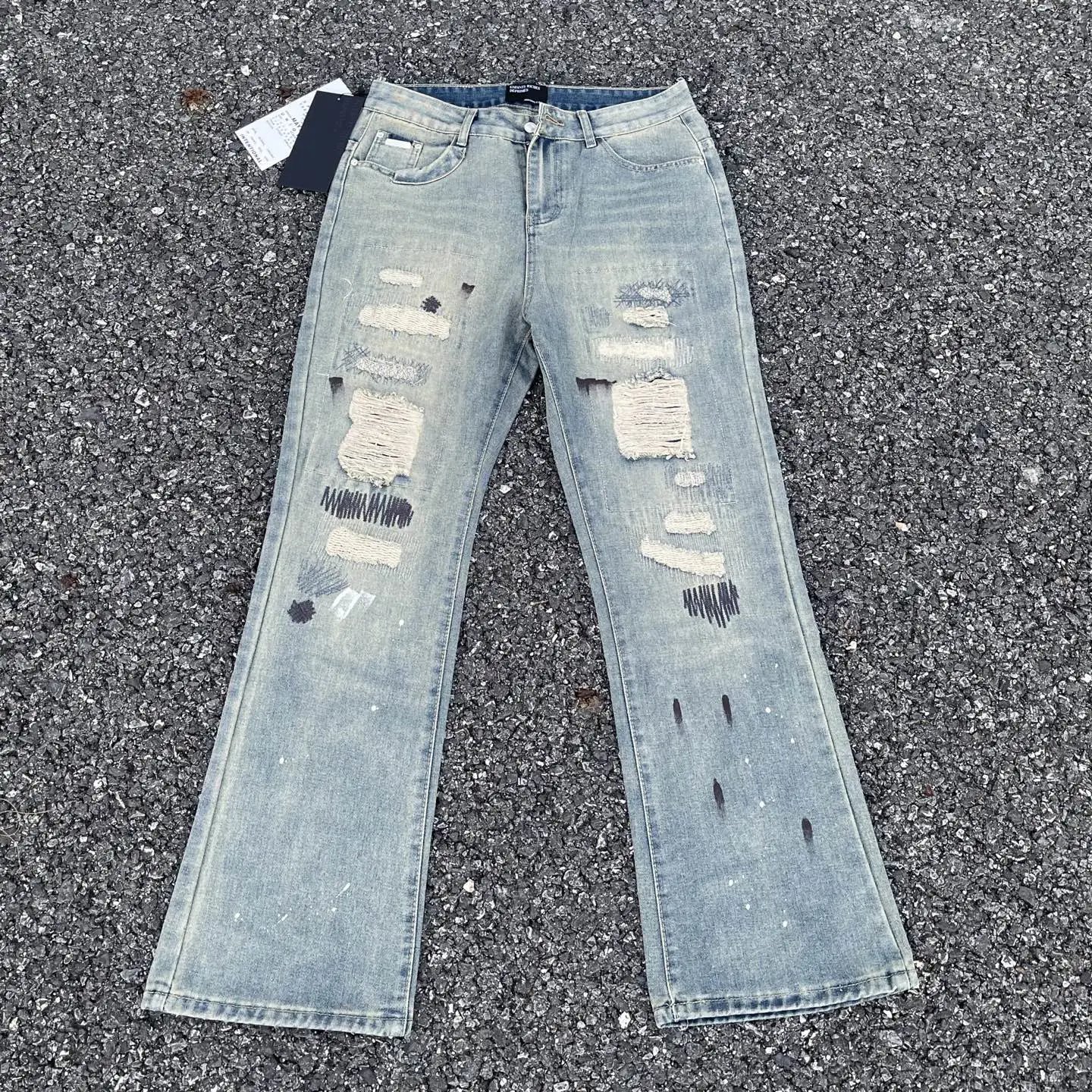 ERD Ripped Patch Distressed Jeans