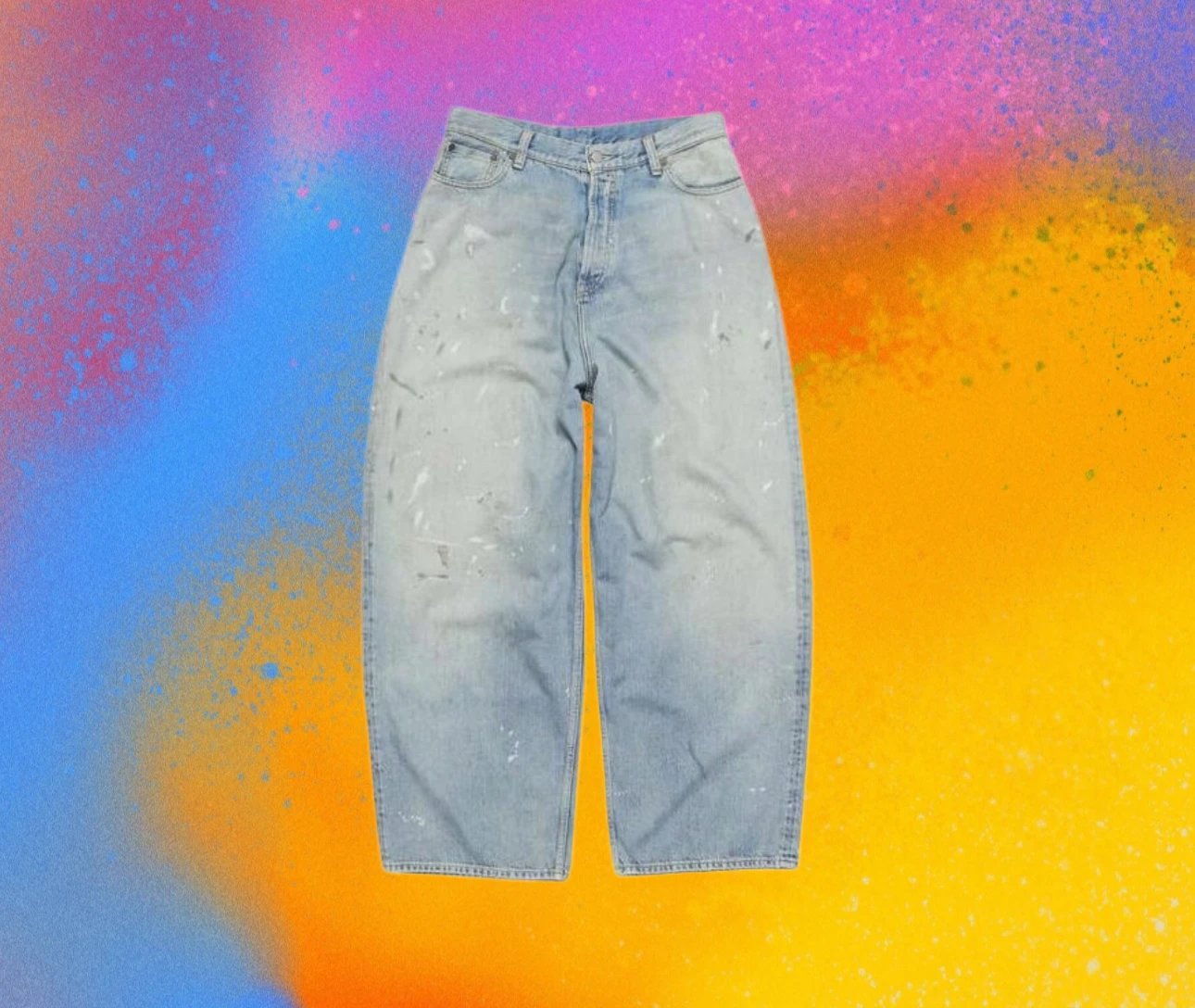 Acne Dye Painted Jeans
