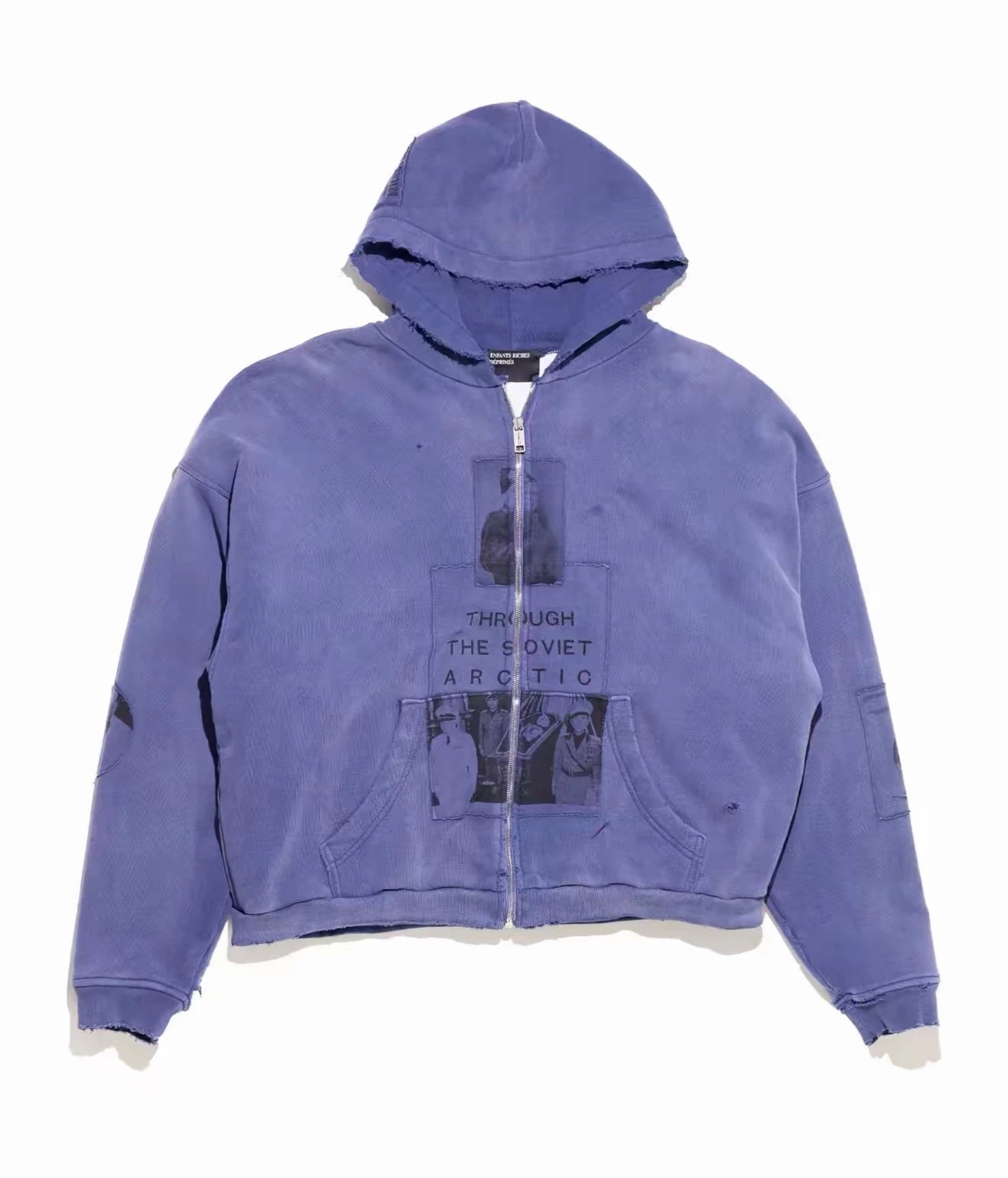 ERD Zip Hoodie Distressed