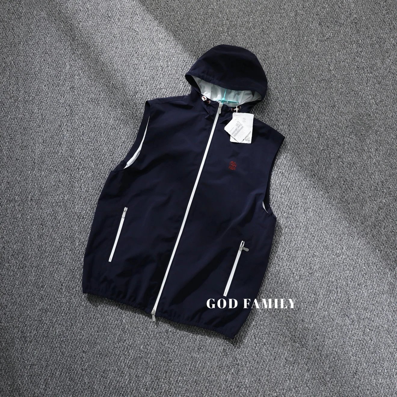 BC Vest Blue White