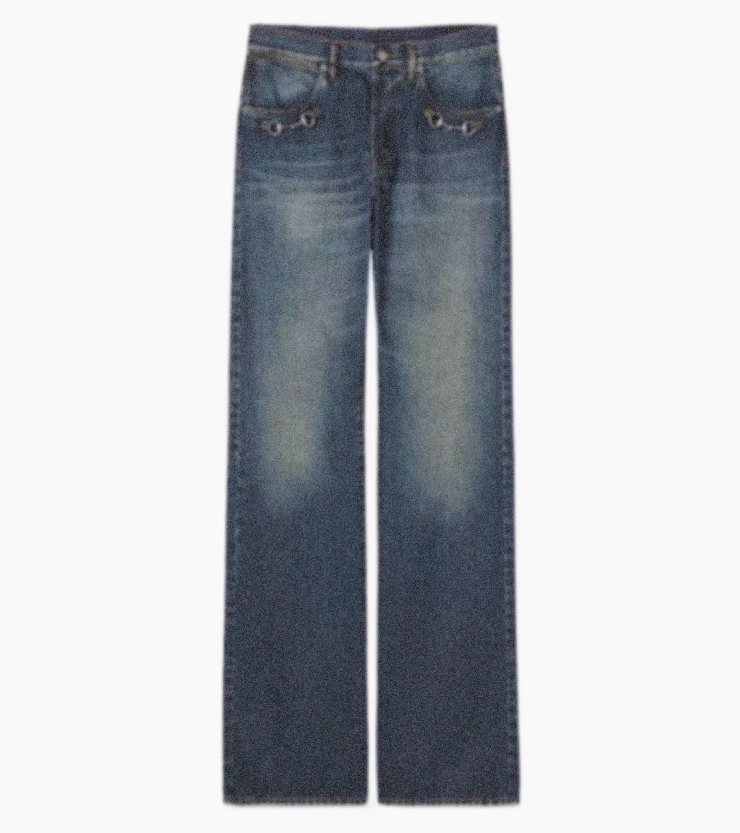 GC Denim Double Snap Pants Blue